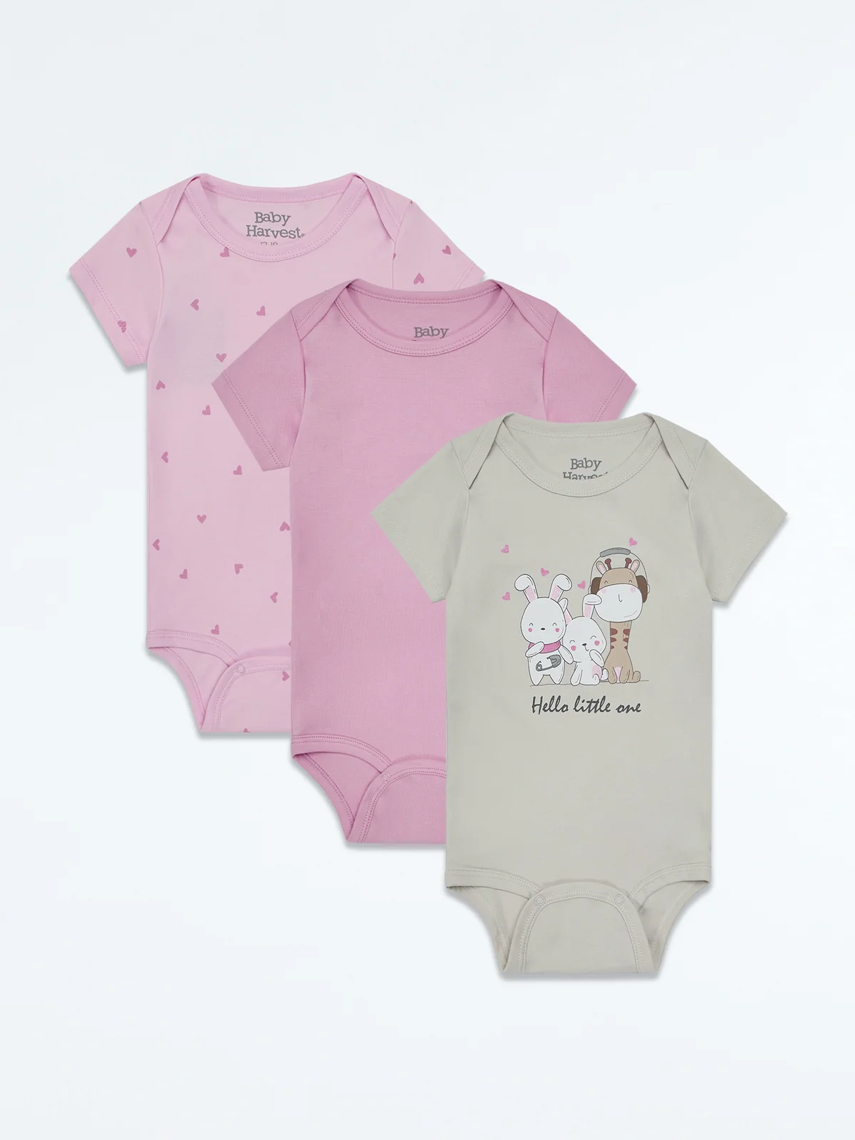 PACK X3 BODY ALGODÓN PERUANO NIÑA BABY HARVEST - 1