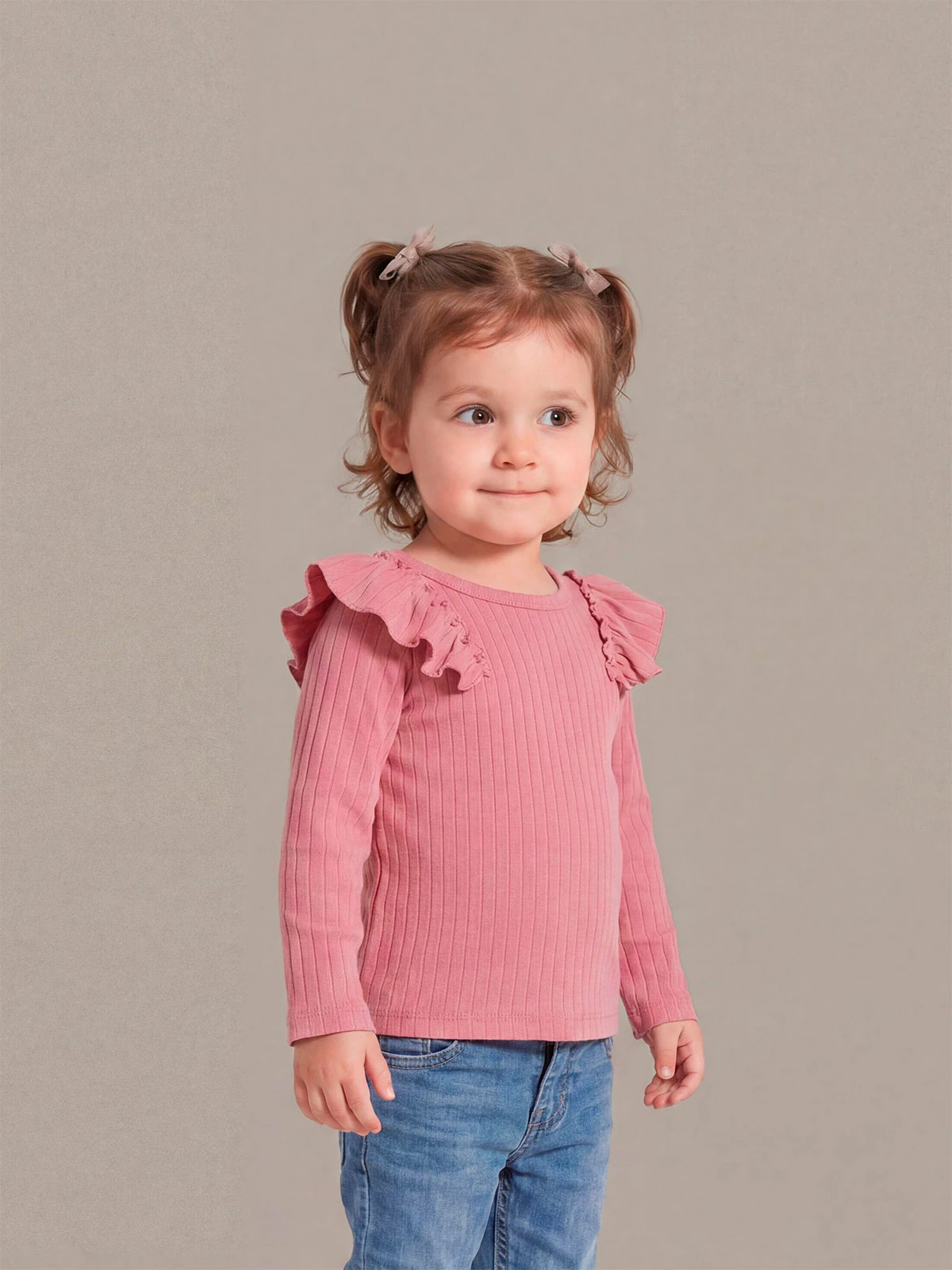 POLO MANGA LARGA RIB VUELOS BEBÉ NIÑA BABY HARVEST - 1