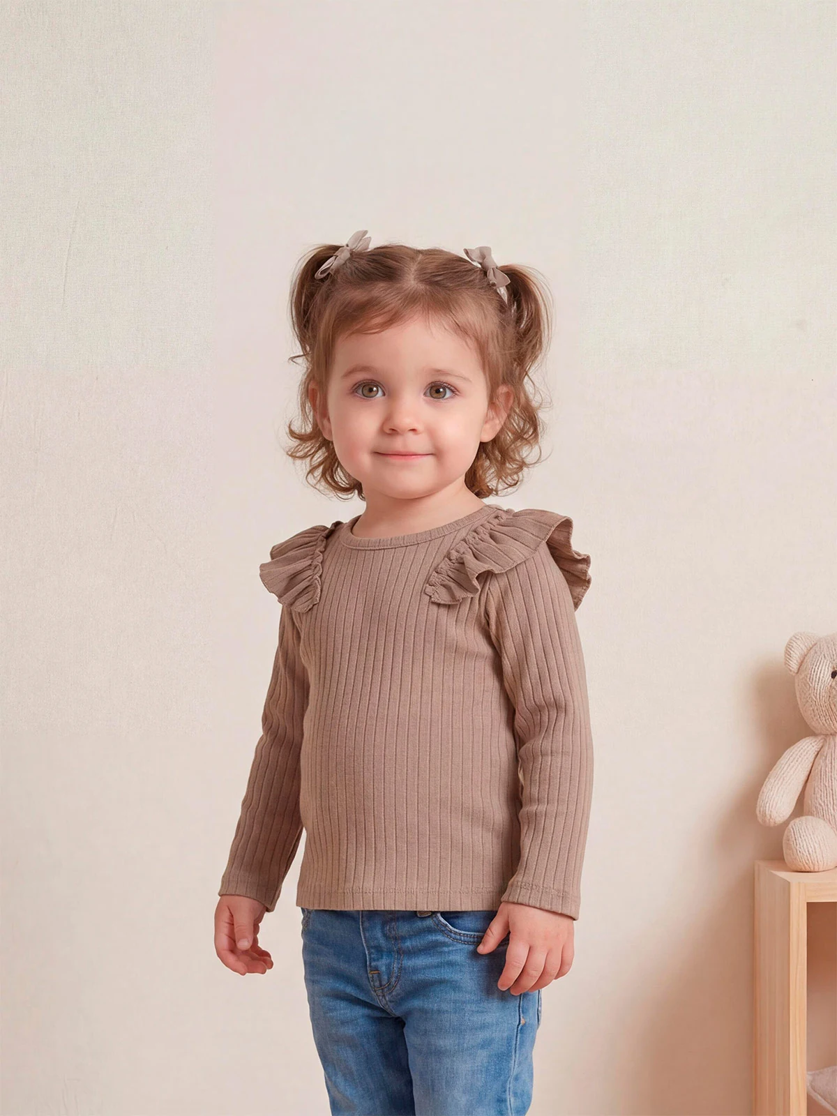 POLO MANGA LARGA RIB VUELOS BEBÉ NIÑA BABY HARVEST - 1