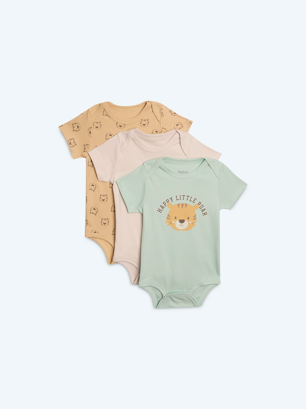 PACK X3 BODY MANGA CORTA ALGODÓN PERUANO NIÑO BABY HARVEST - 1