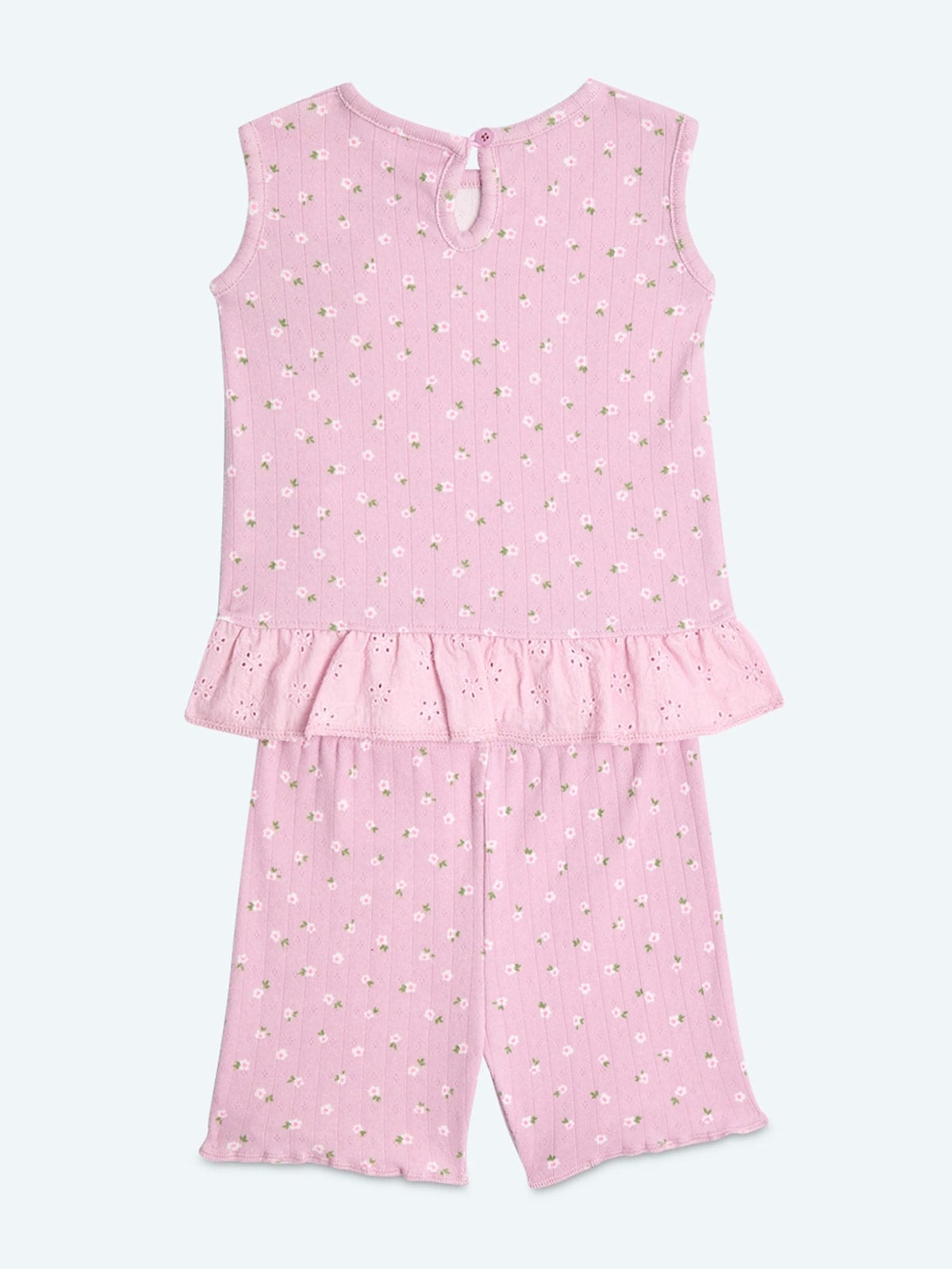 CONJUNTO RIB BRODERIE POLO + SHORT BEBE NIÑA BABY HARVEST - 2