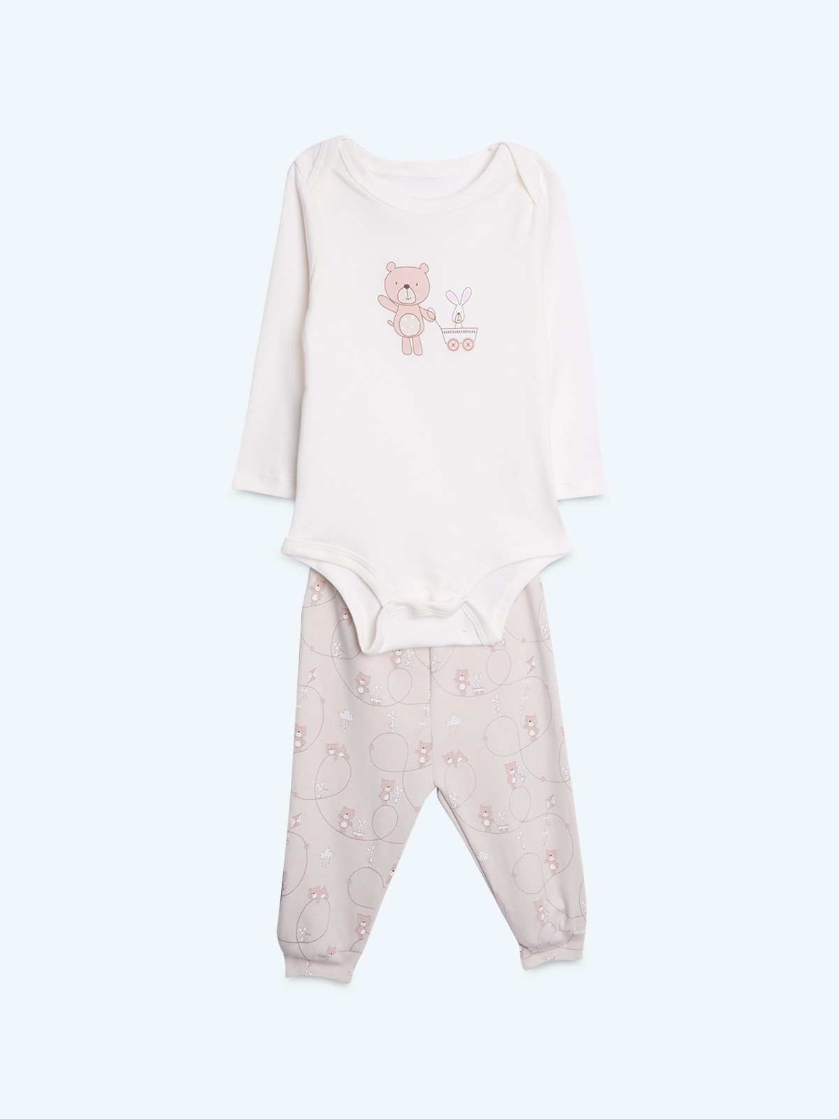 CONJUNTO POLO + PANTALÓN DE BUZO ALGODÓN NIÑO BABY HARVEST - 1