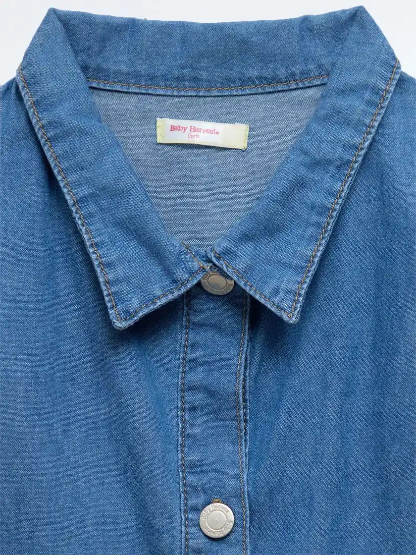 SOBRECAMISA ALGODÓN NIÑA BABY HARVEST DENIM - 3