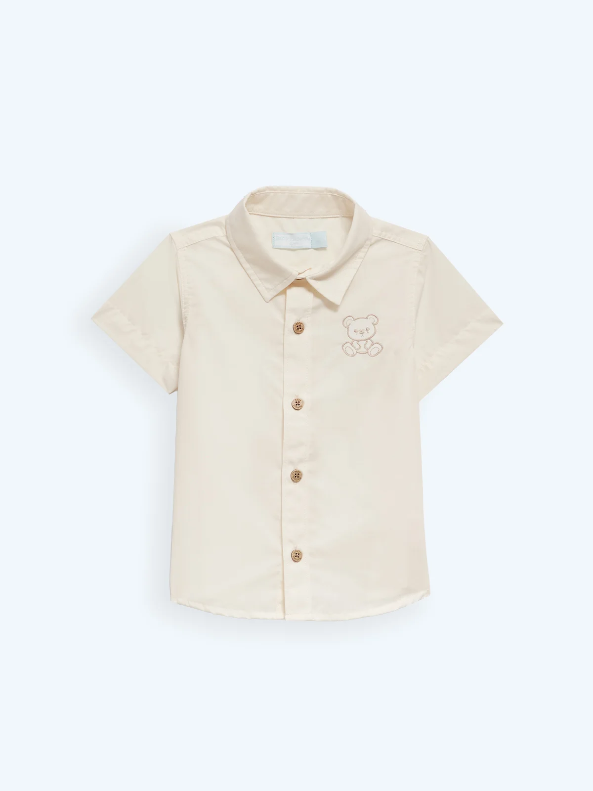 CAMISA BORDADO MANGA CORTA BEBE NIÑO BABY HARVEST - 1
