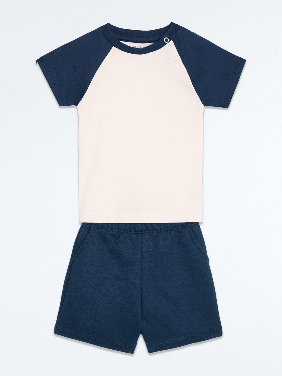 CONJUNTO RAGLAN POLO + SHORT BEBE NIÑO BABY HARVEST - 1