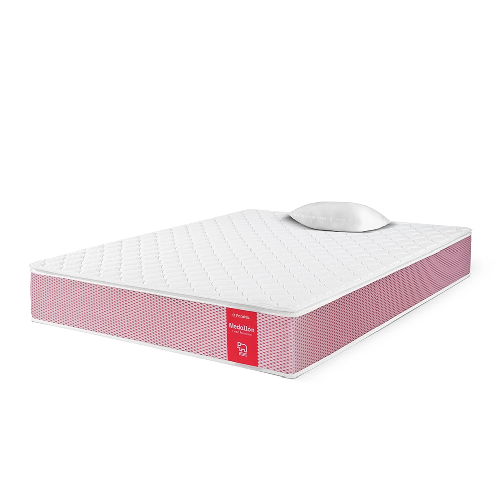 COLCHÓN PARAÍSO MEDALLÓN ERGOSOFT 1 PLAZA + 1 ALMOHADA + PROTECTOR - 1