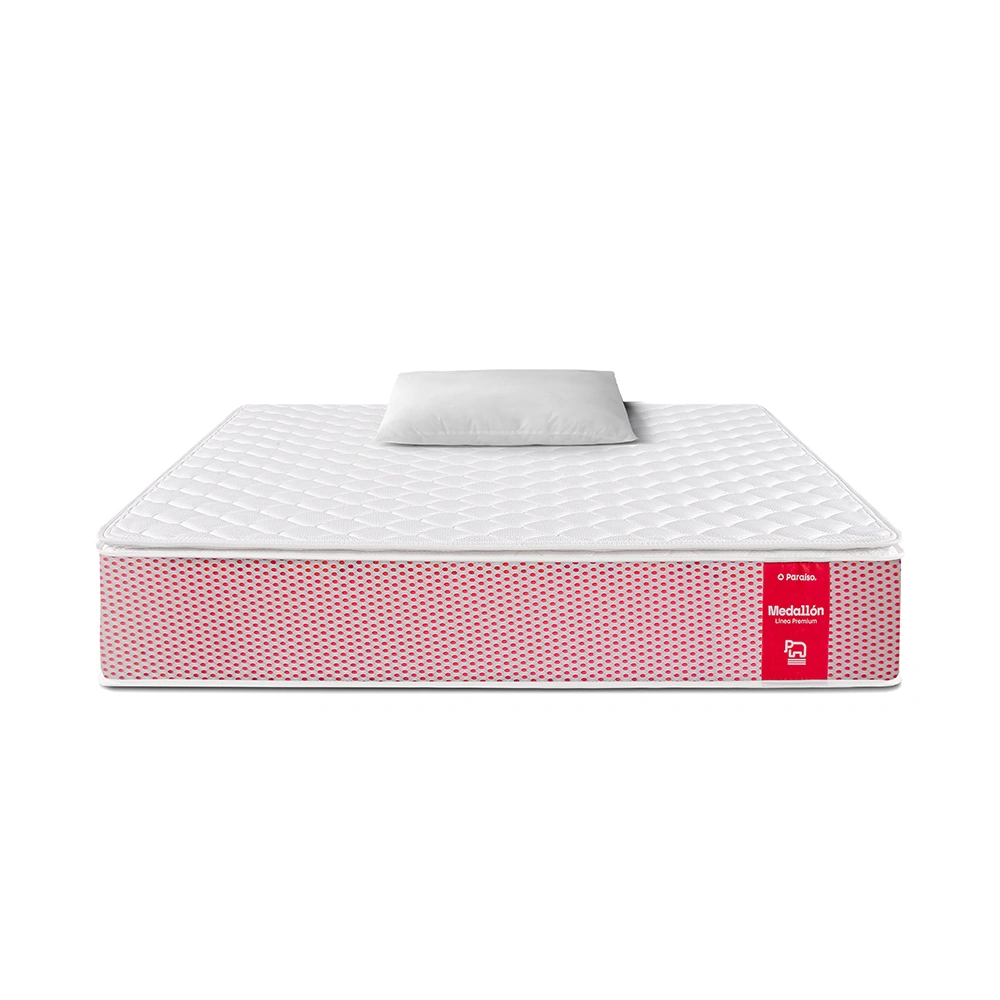 COLCHÓN PARAÍSO MEDALLÓN ERGOSOFT 1 PLAZA + 1 ALMOHADA + PROTECTOR - 3