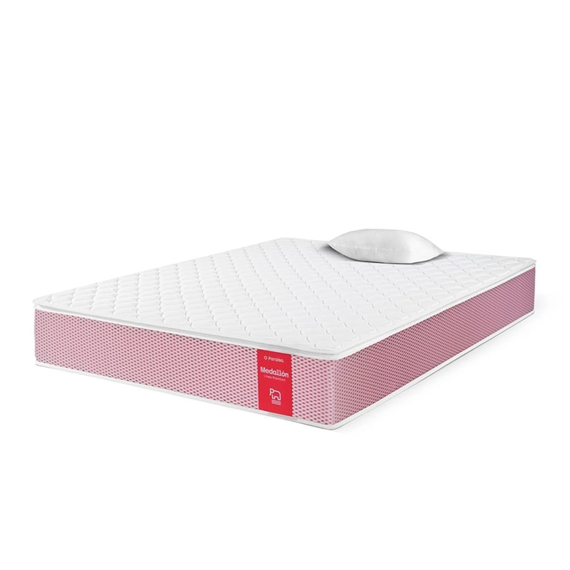 COLCHÓN PARAÍSO MEDALLÓN ERGOSOFT 1.5 PLAZAS + 1 ALMOHADA + PROTECTOR - 1