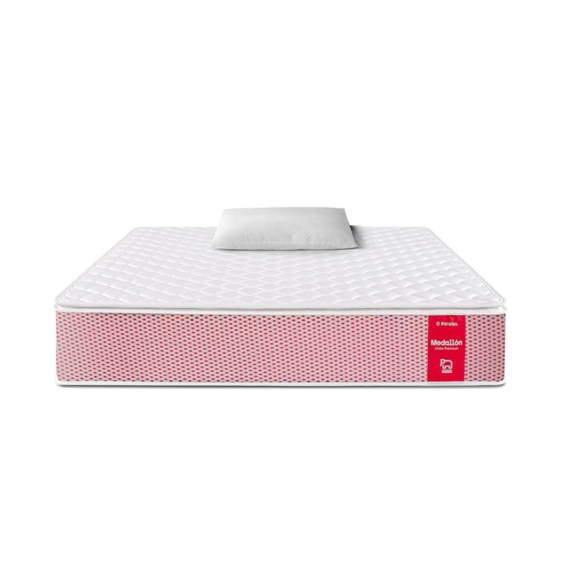 COLCHÓN PARAÍSO MEDALLÓN ERGOSOFT 1.5 PLAZAS + 1 ALMOHADA + PROTECTOR - 3