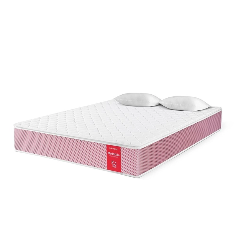 COLCHÓN PARAÍSO MEDALLÓN ERGOSOFT 2 PLAZAS + 2 ALMOHADAS + PROTECTOR - 1