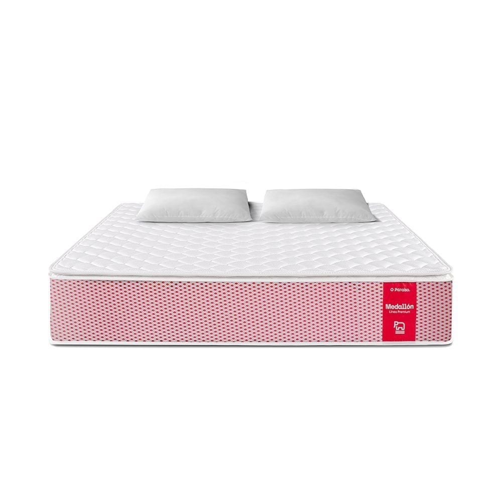 COLCHÓN PARAÍSO MEDALLÓN ERGOSOFT QUEEN + 2 ALMOHADAS + PROTECTOR - 3