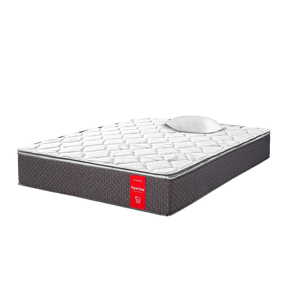 COLCHÓN PARAÍSO SUPER STAR 1.5 PLAZAS + 1 ALMOHADA + PROTECTOR - 1