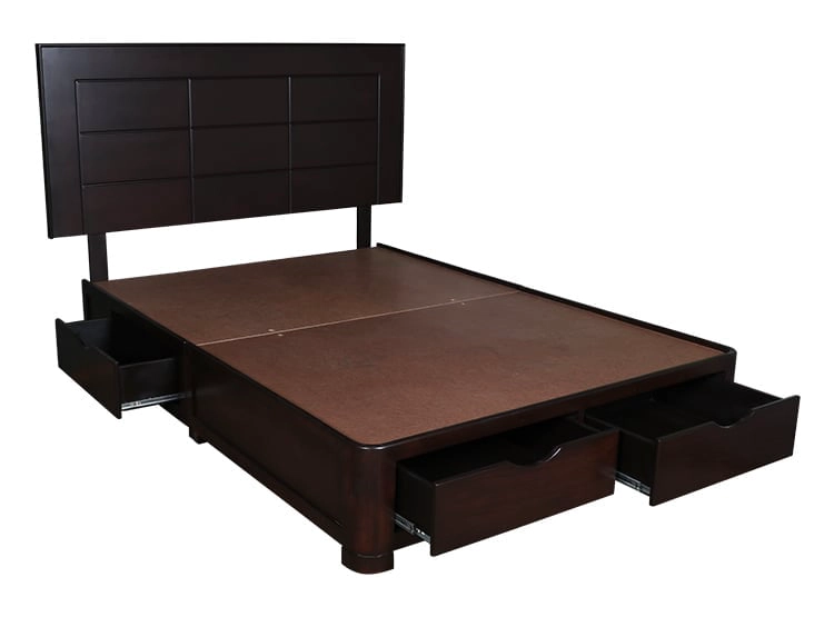 DORMITORIO EL CISNE REN QUEEN CABECERA + BASE CON CAJONES - 2