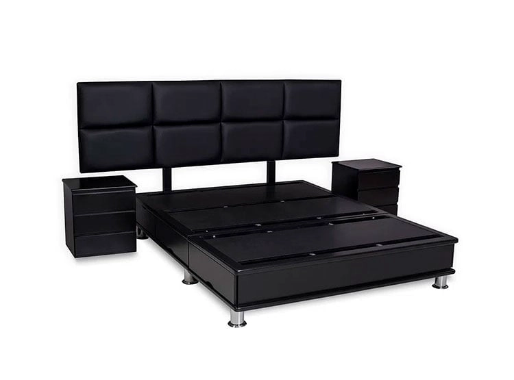KIT BASE CON CAJONES + CABECERA + VELADORES DRIMER KAELA QUEEN - 1