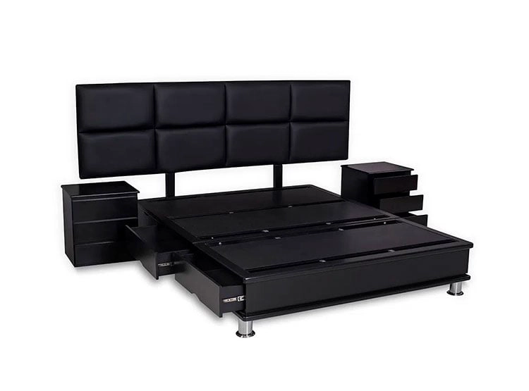 KIT BASE CON CAJONES + CABECERA + VELADORES DRIMER KAELA QUEEN - 2