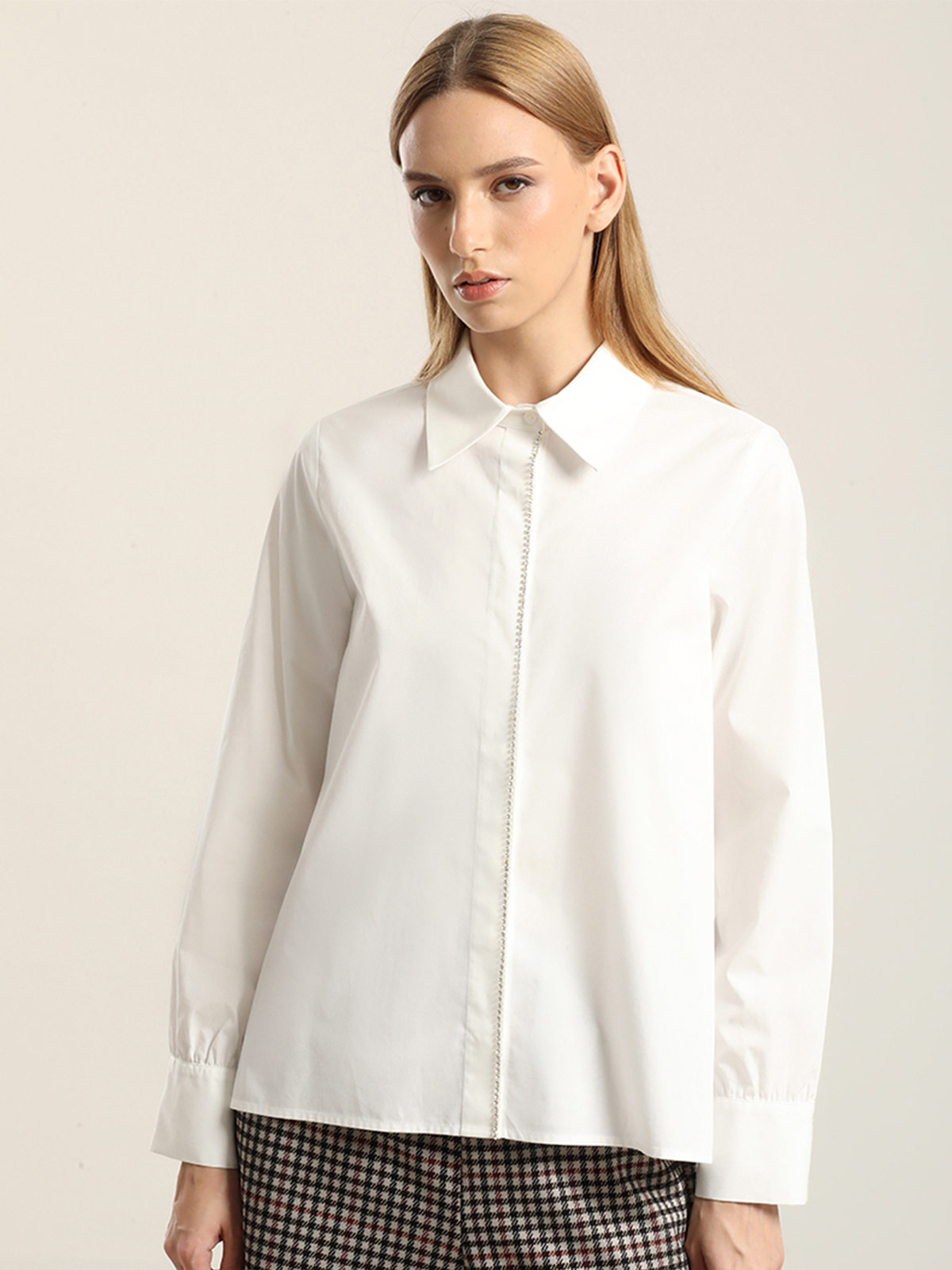 BLUSA MANGA LARGA ALGODÓN MUJER LIOLA RETRO - 2