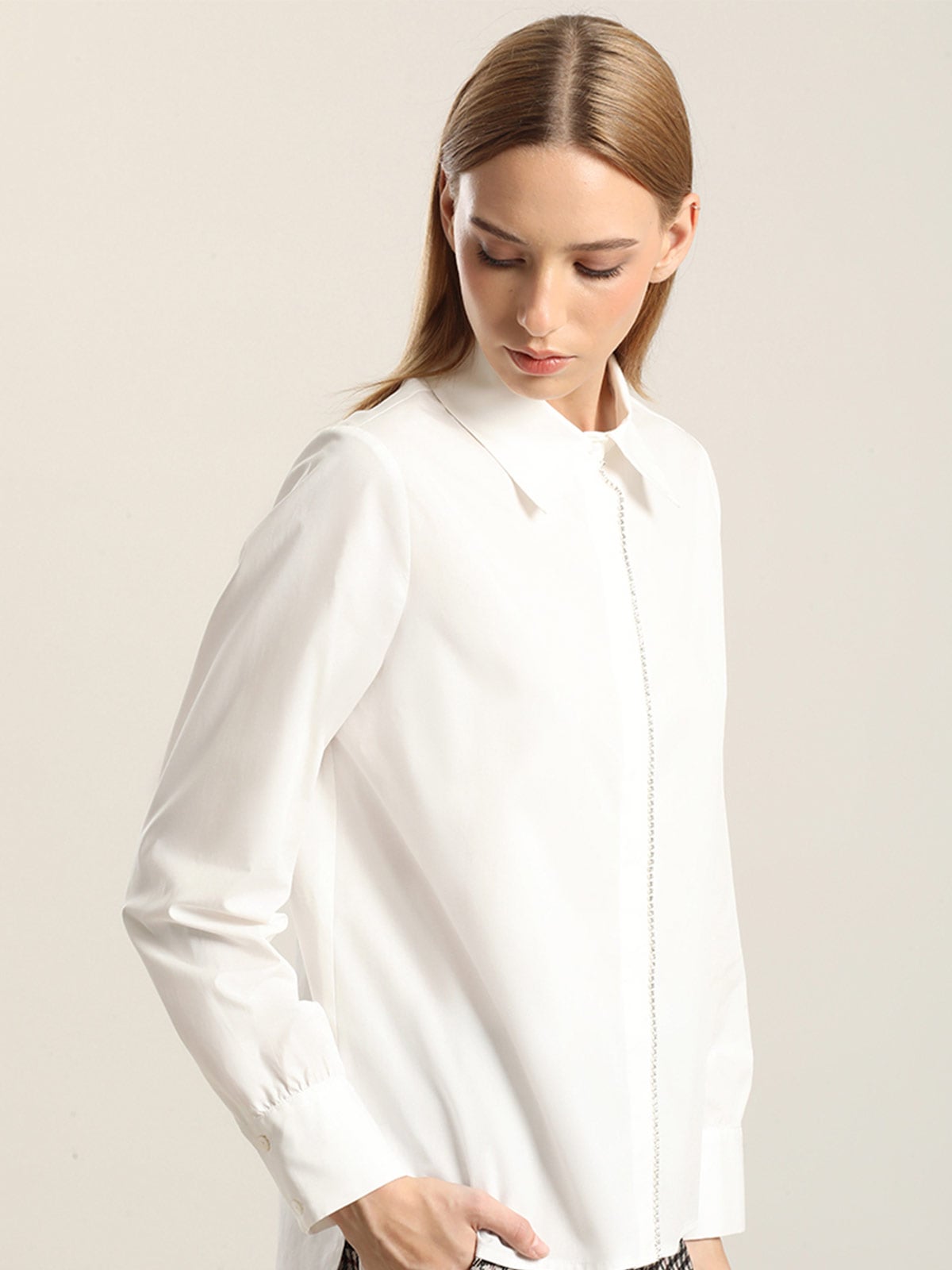 BLUSA MANGA LARGA ALGODÓN MUJER LIOLA RETRO - 3