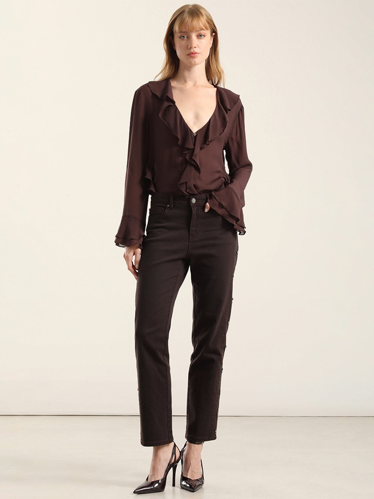 JEAN MUJER LIOLA COLOR SLIM TACHAS - 1