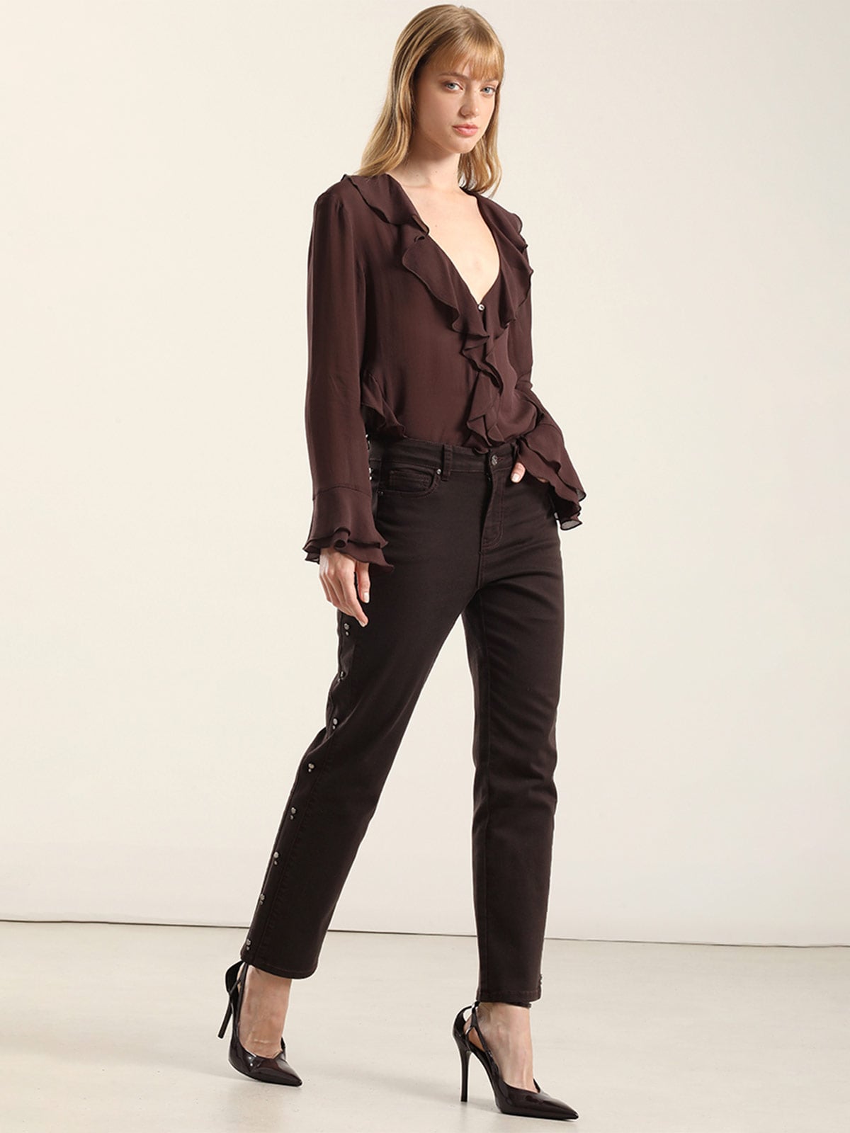 JEAN MUJER LIOLA COLOR SLIM TACHAS - 2