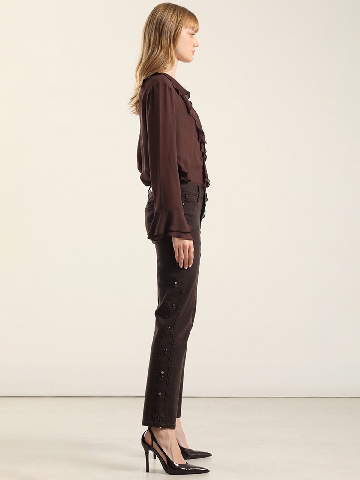 JEAN MUJER LIOLA COLOR SLIM TACHAS - 4
