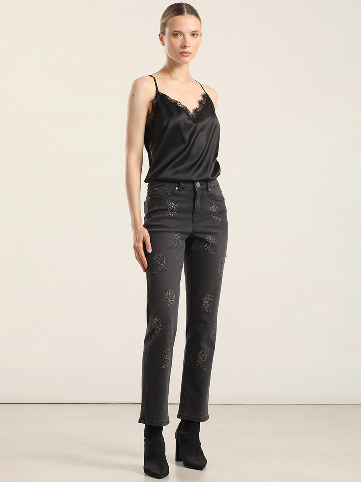 JEAN SLIM MUJER LIOLA AMEBAS TACHAS - 1