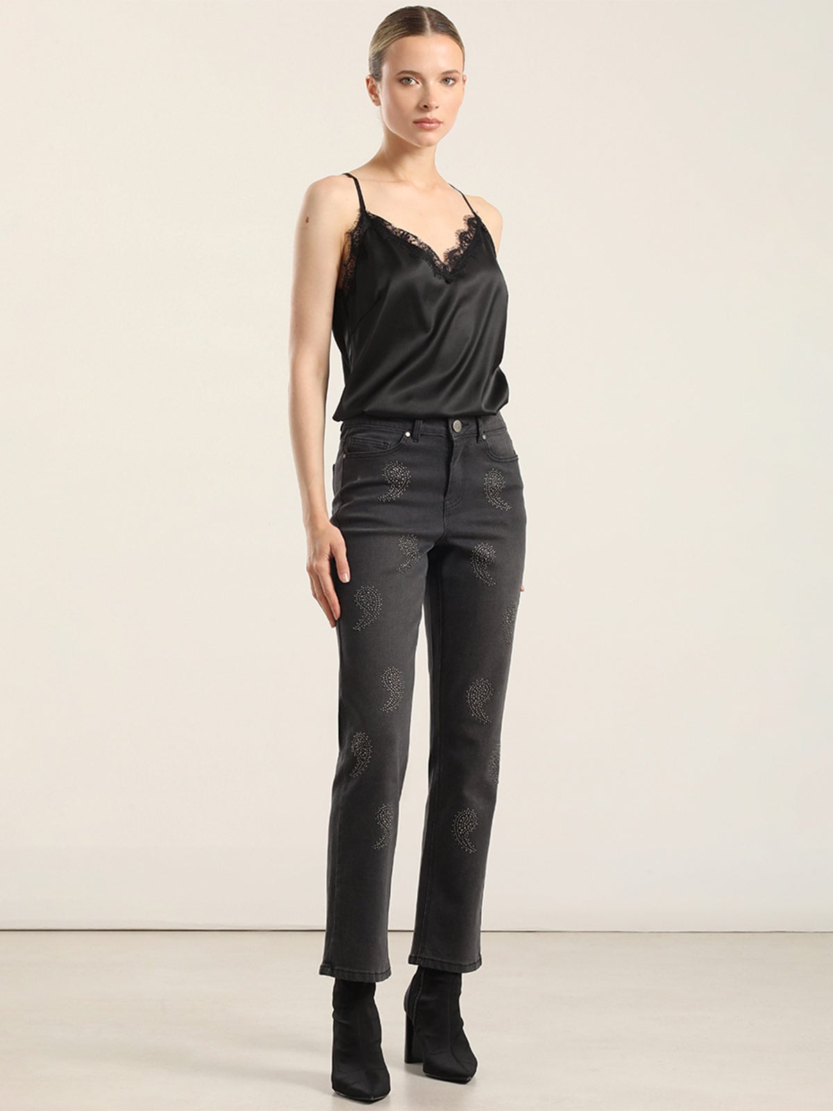 JEAN SLIM MUJER LIOLA AMEBAS TACHAS - 1