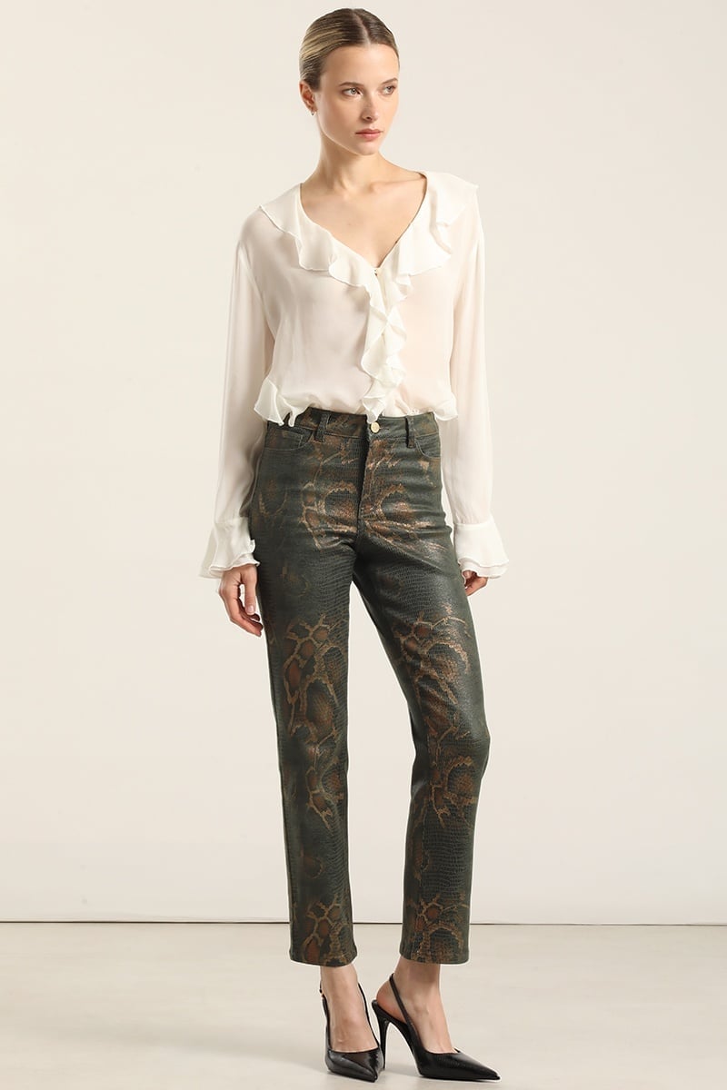 PANTALÓN SKINNY MUJER LIOLA PITON FOLIA - 4