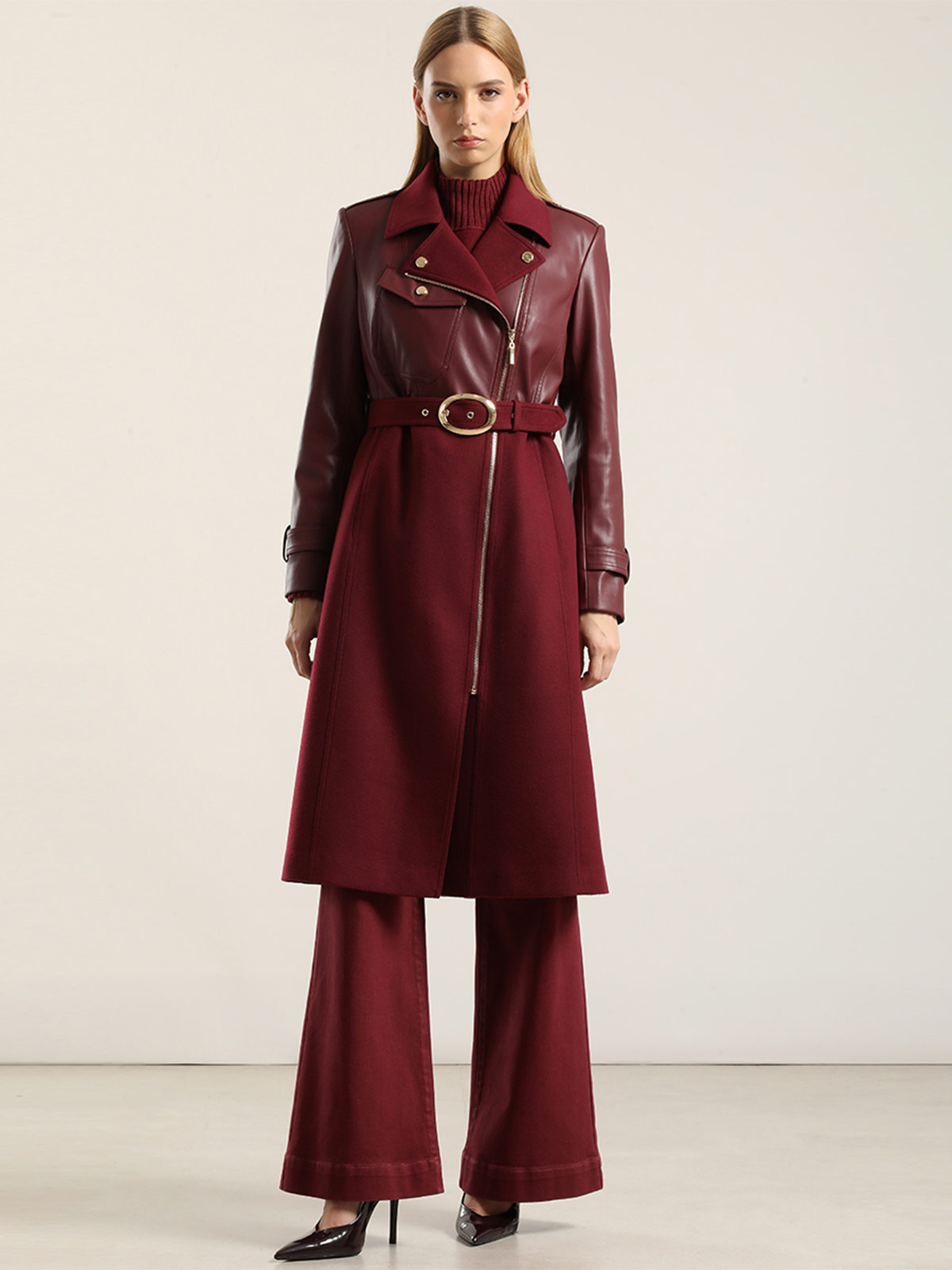 ABRIGO LARGO MUJER LIOLA BIKER - 1