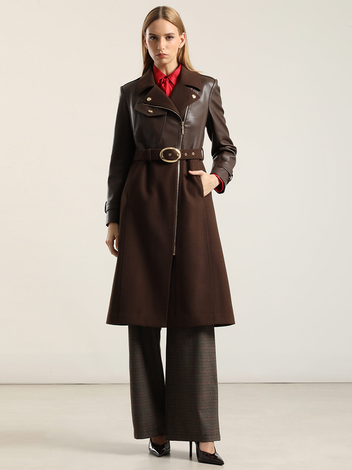ABRIGO LARGO MUJER LIOLA BIKER - 1