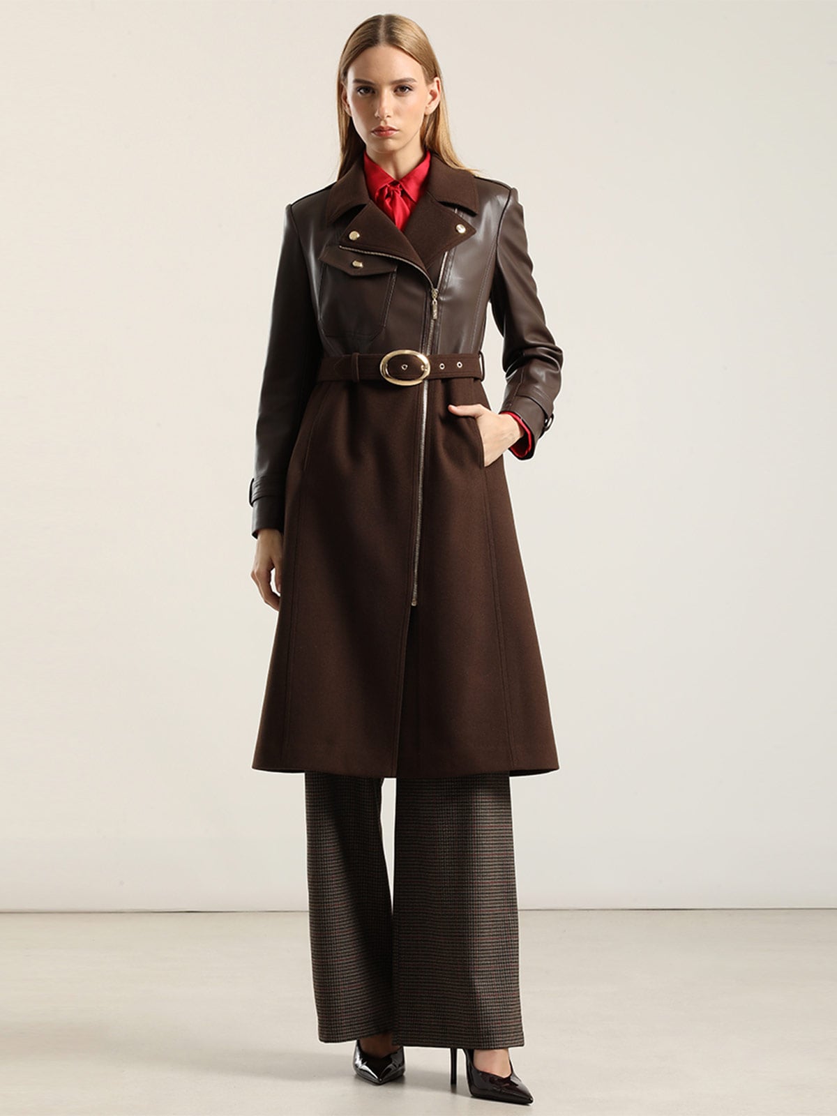 ABRIGO LARGO MUJER LIOLA BIKER - 1