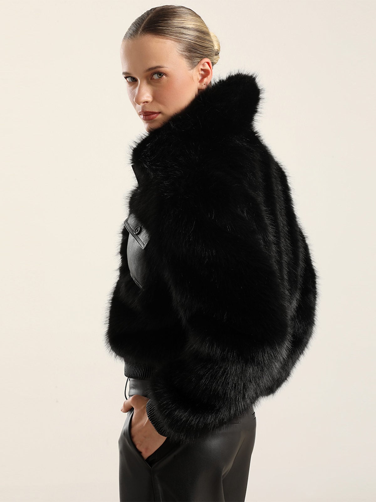 CHAQUETA MUJER LIOLA EFECTO CUERO - 4