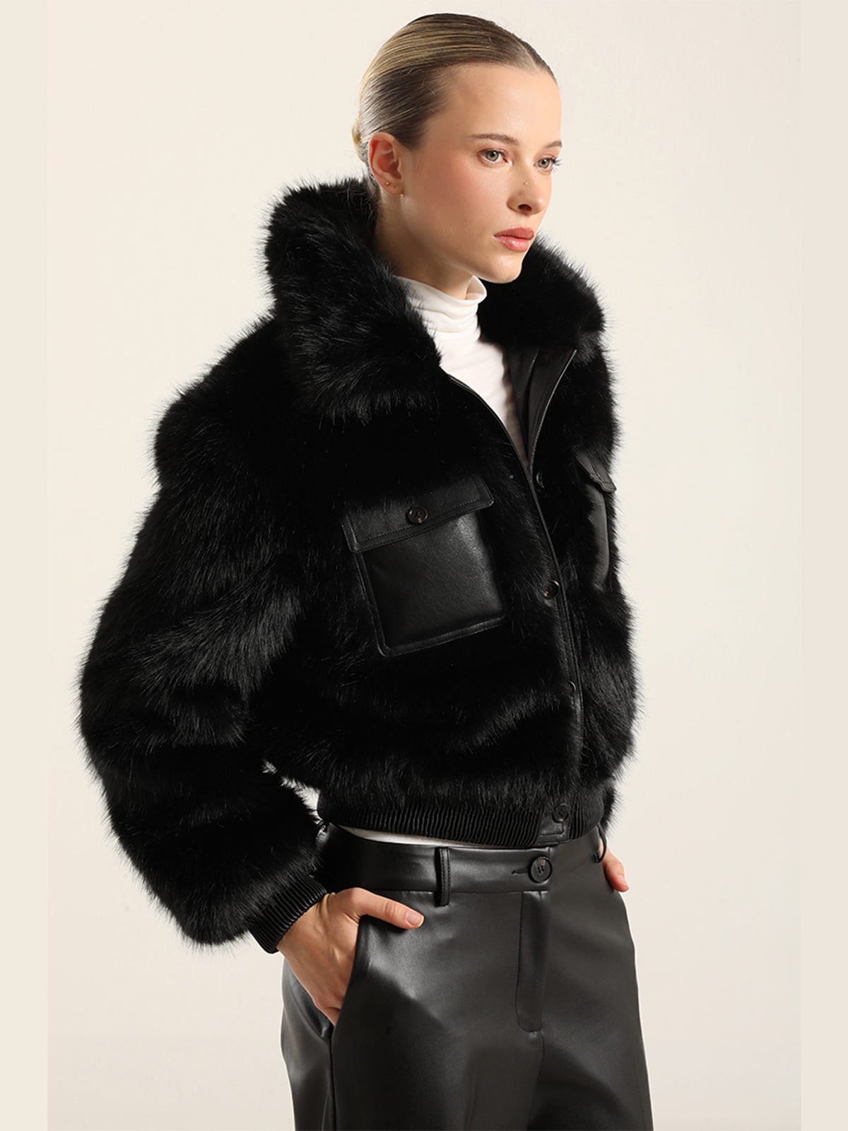 CHAQUETA MUJER LIOLA EFECTO CUERO - 2