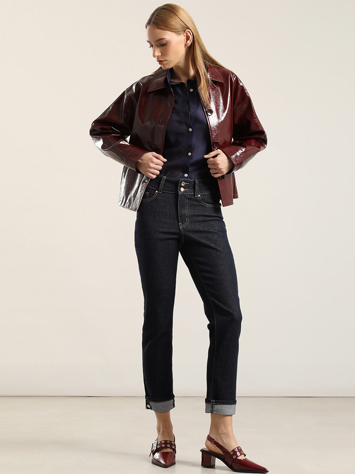 CHAQUETA MUJER LIOLA EFECTO CHAROL - 2