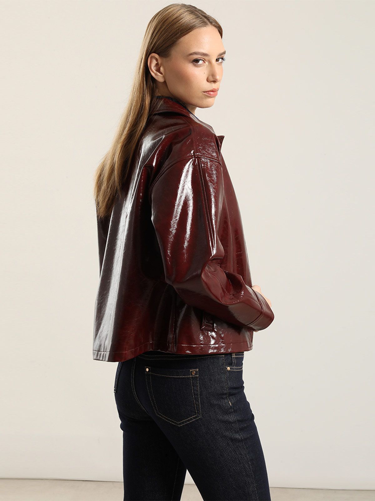 CHAQUETA MUJER LIOLA EFECTO CHAROL - 7