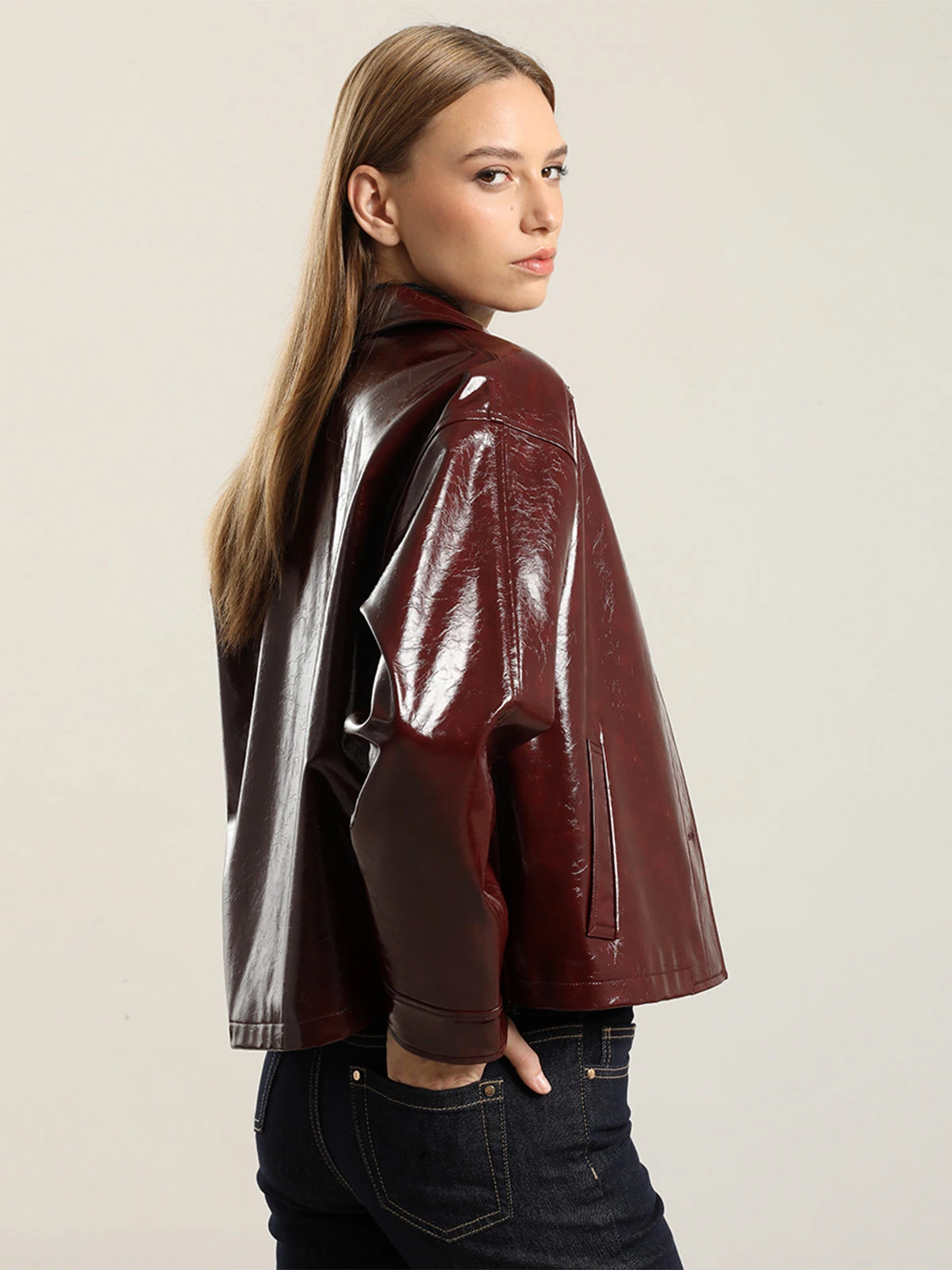 CHAQUETA MUJER LIOLA EFECTO CHAROL - 6