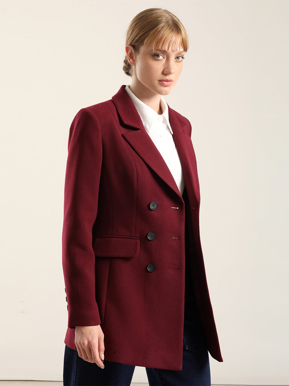 BLAZER MUJER LIOLA ENTALLADO DOBLE CRUCE - 5
