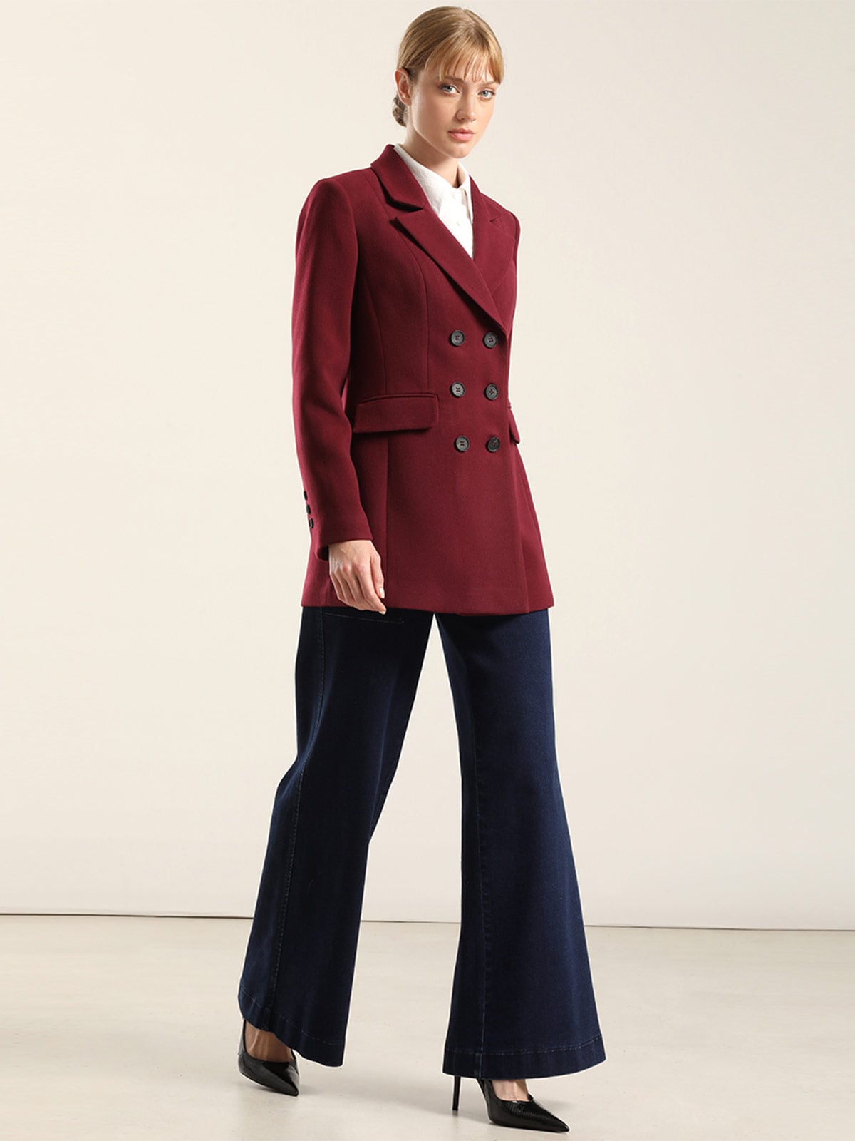 BLAZER MUJER LIOLA ENTALLADO DOBLE CRUCE - 2