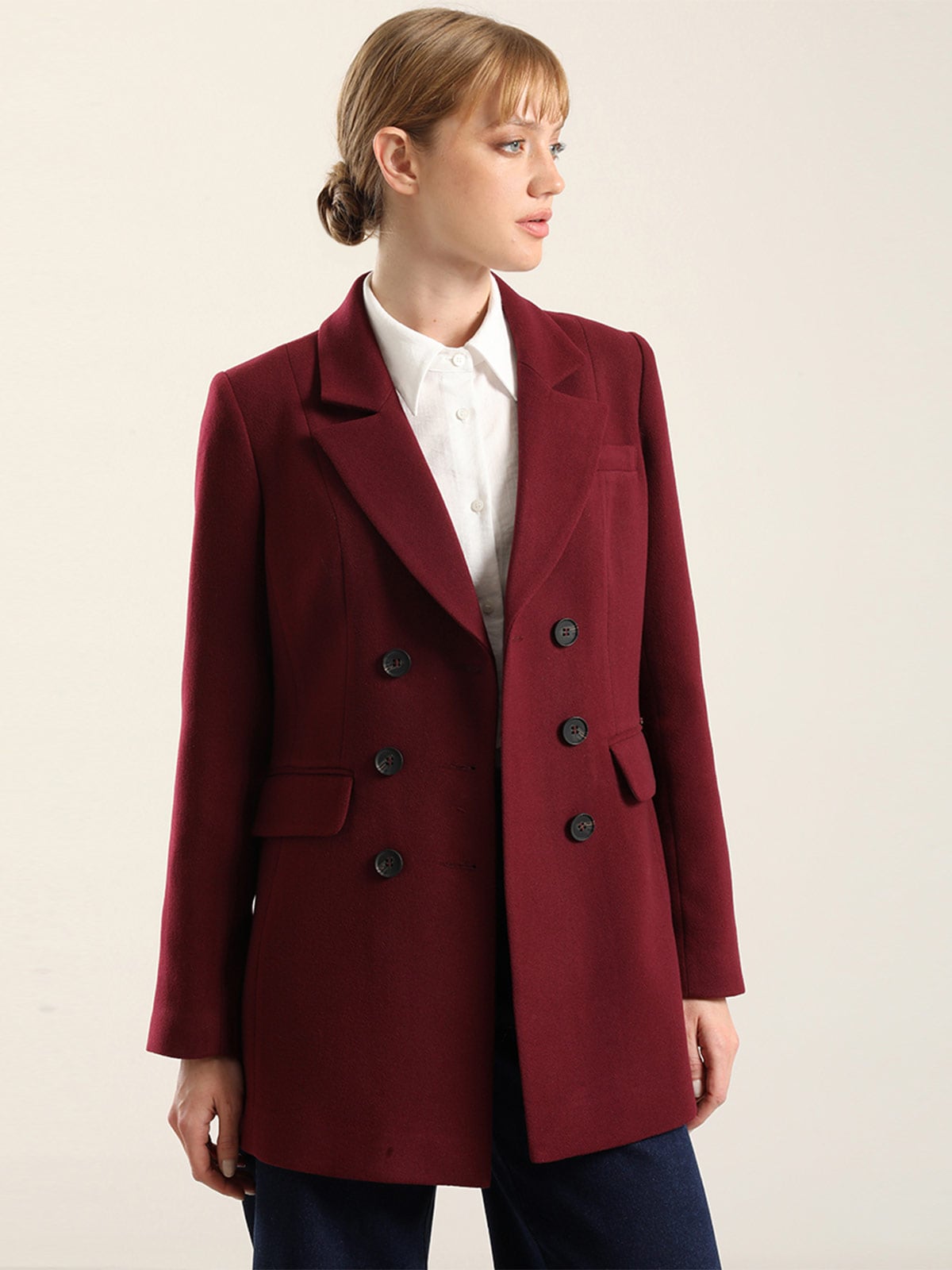 BLAZER MUJER LIOLA ENTALLADO DOBLE CRUCE - 3