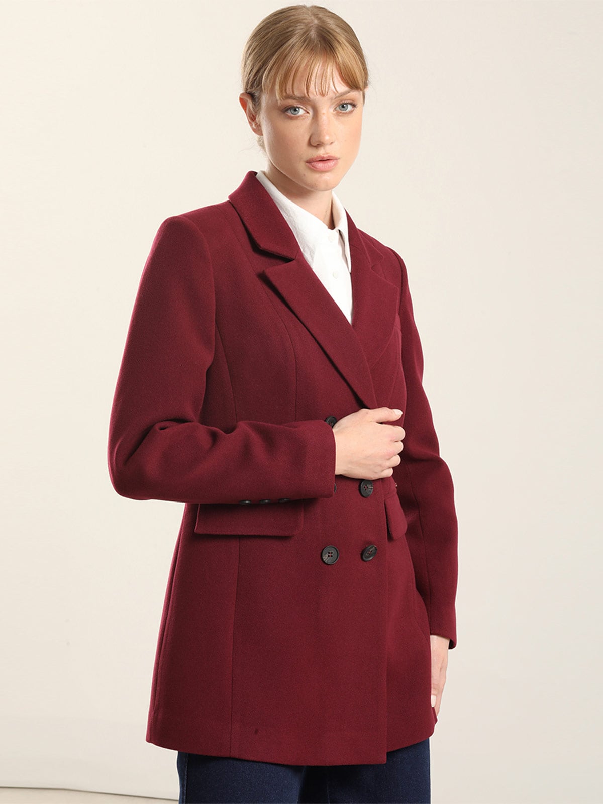 BLAZER MUJER LIOLA ENTALLADO DOBLE CRUCE - 4