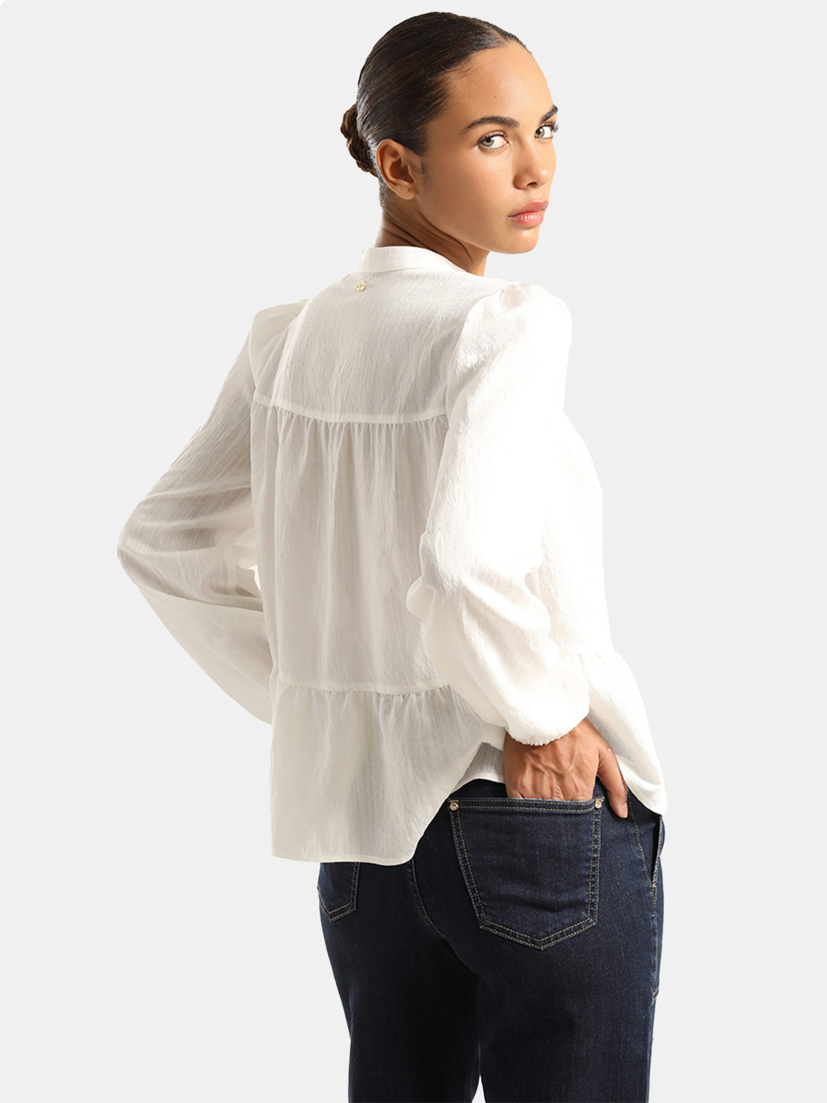 BLUSA MANGA LARGA MUJER LIOLA ROMANTICA PANELES - 2