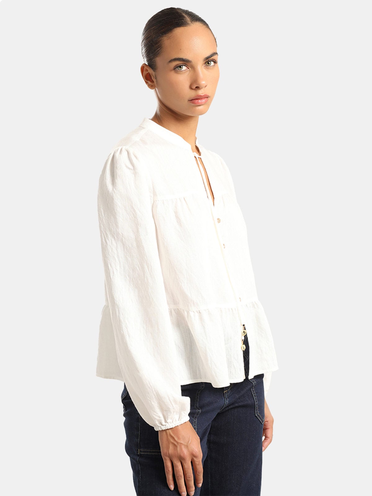BLUSA MANGA LARGA MUJER LIOLA ROMANTICA PANELES - 3