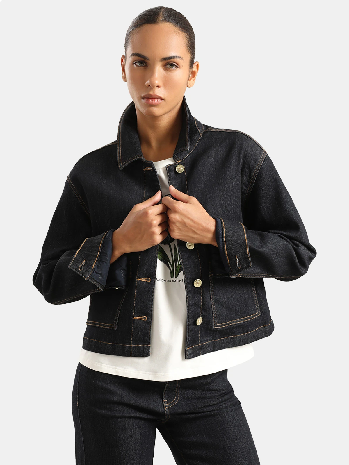 CASACA MUJER DENIM MUJER LIOLA ÍNDIGO - 1