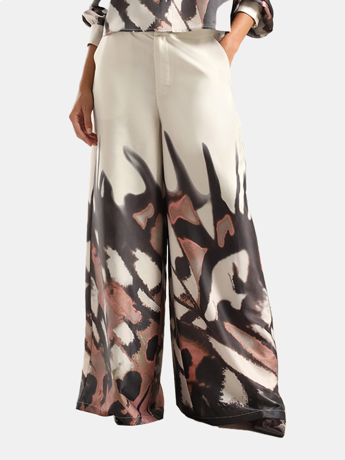 PANTALON SATIN SUELTO MUJER LIOLA ESTAMPADO - 1