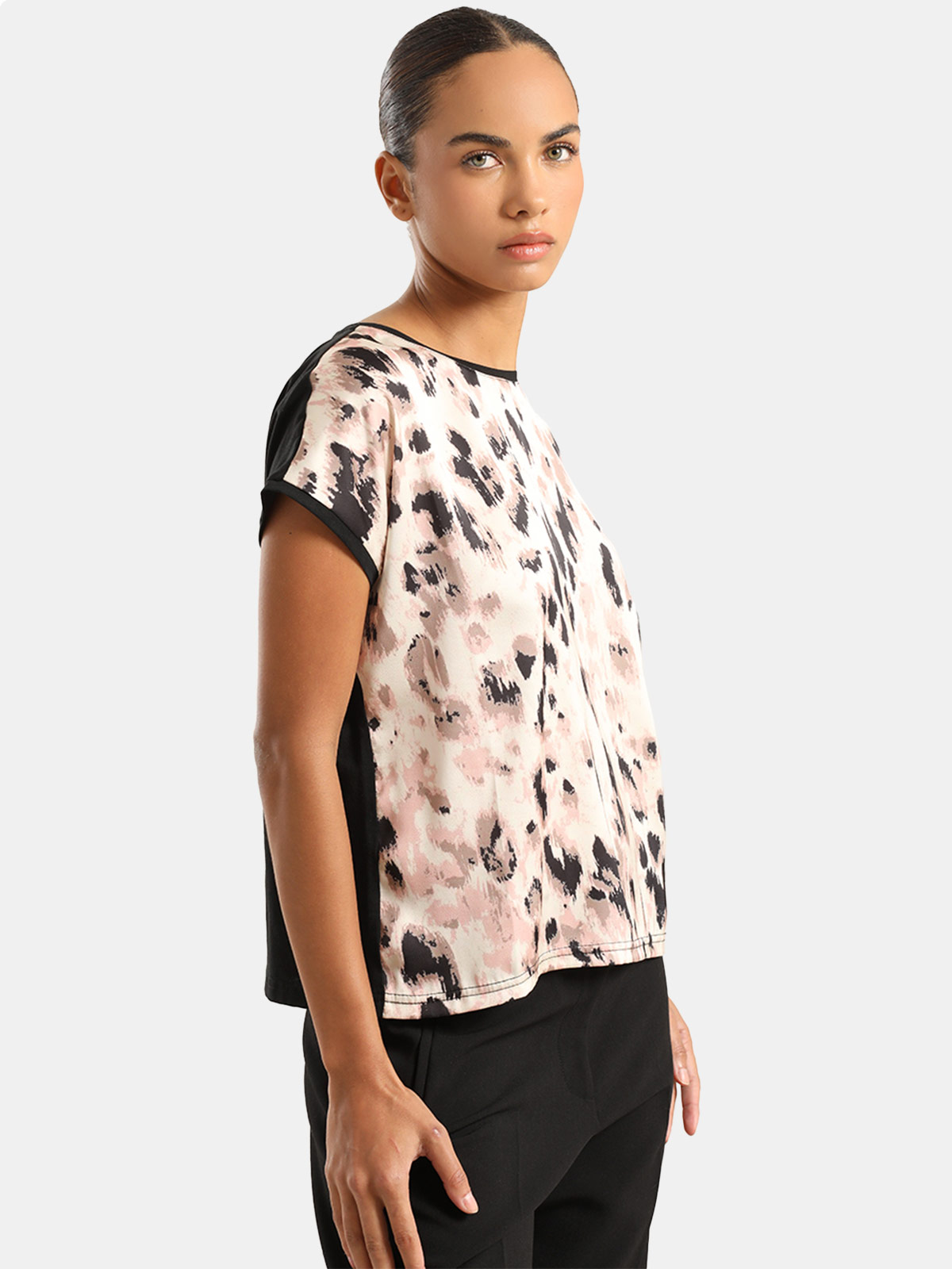 POLERA MANGA CORTA SATIN MUJER LIOLA MIX ESTAMPADO - 3