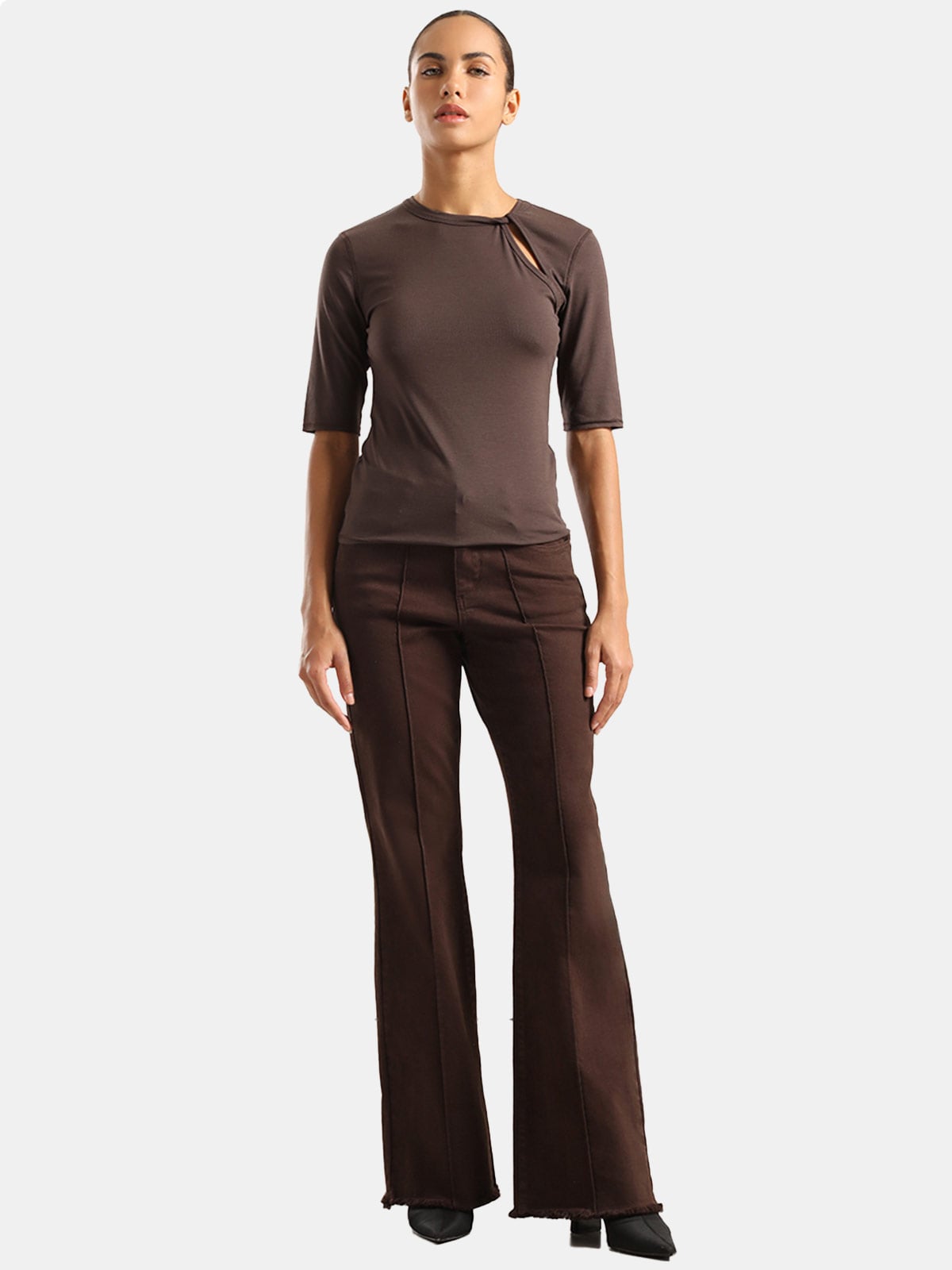 TOP MANGA 3/4 MUJER LIOLA CUT OUT CUELLO REDONDO - 4