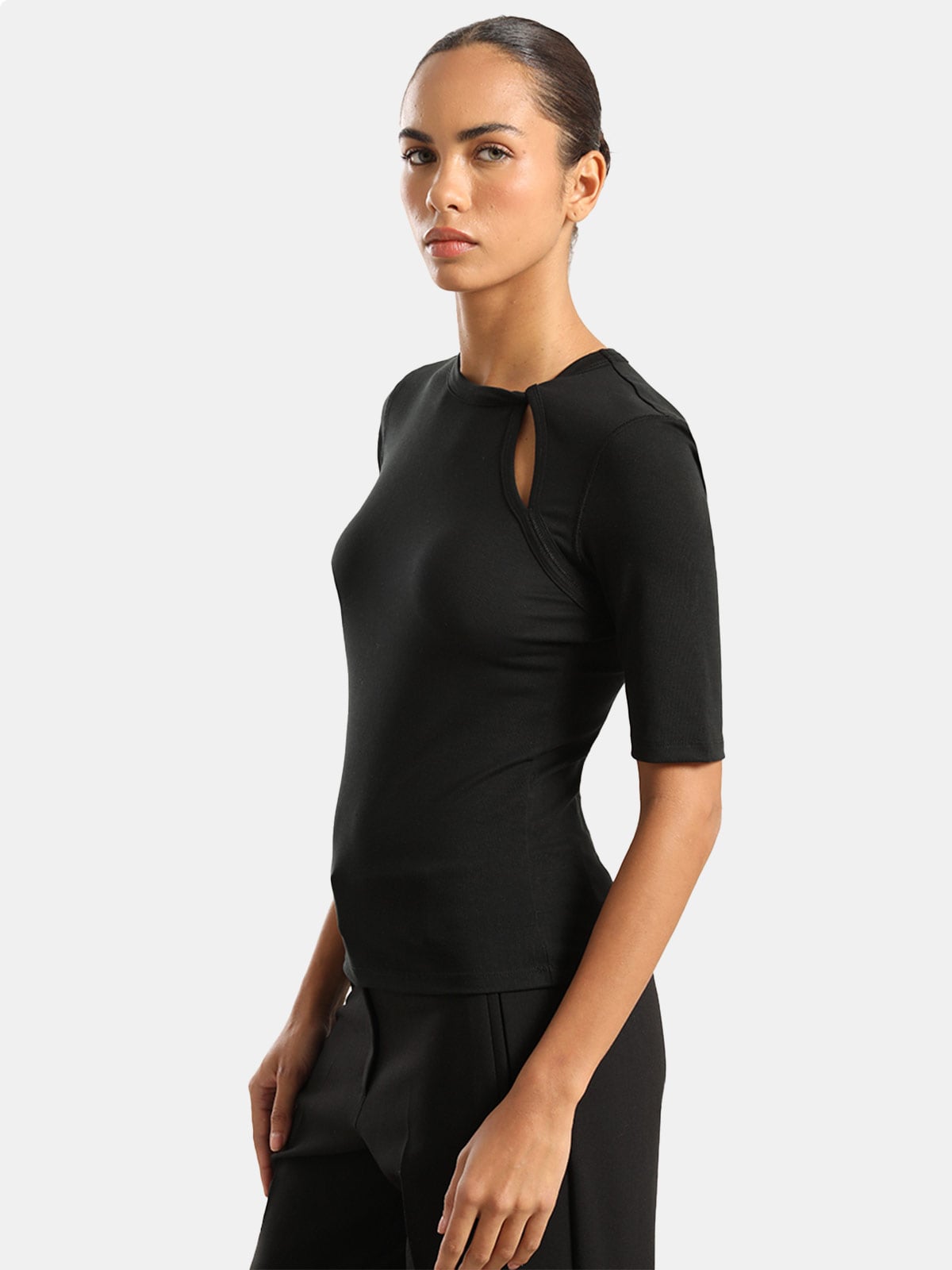 TOP MANGA 3/4 MUJER LIOLA CUT OUT CUELLO REDONDO - 2