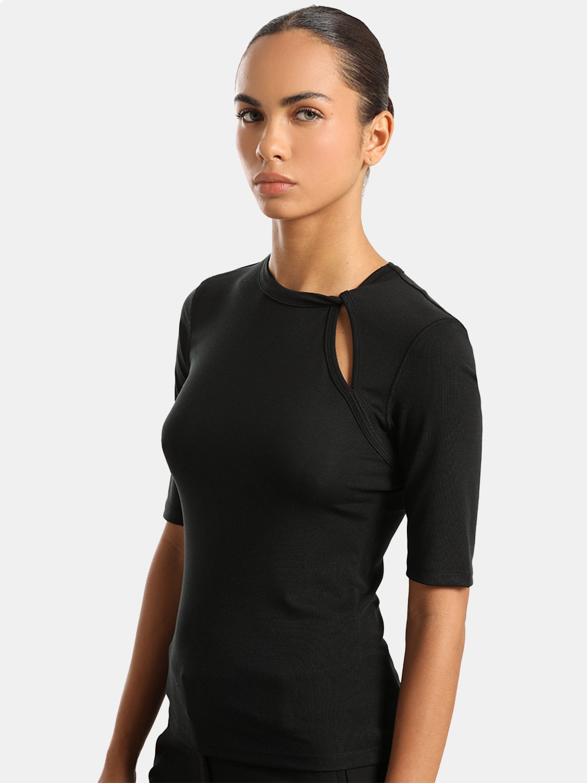 TOP MANGA 3/4 MUJER LIOLA CUT OUT CUELLO REDONDO - 3