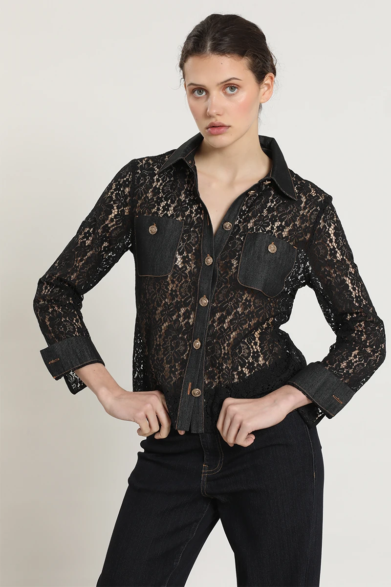 BLUSA MANGA LARGA MUJER LIOLA ROMÁNTICO - 1