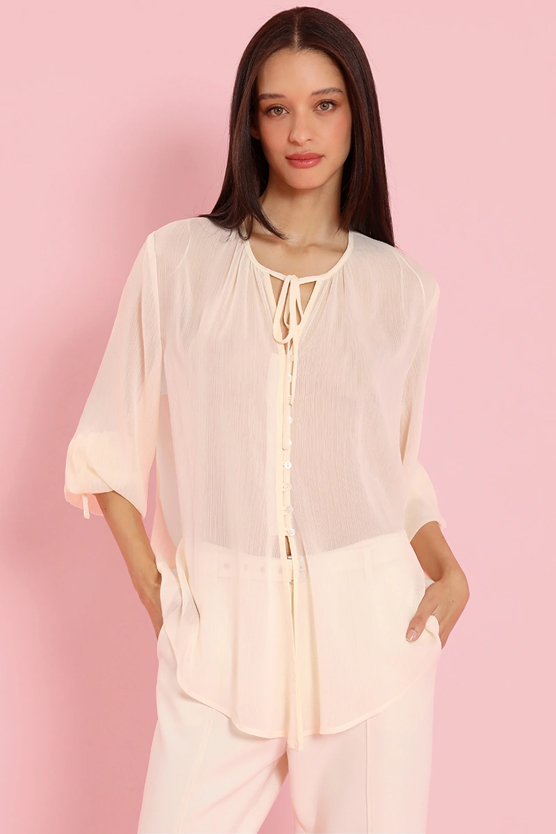BLUSA MANGA LARGA MUJER LIOLA ROMÁNTICO - 4