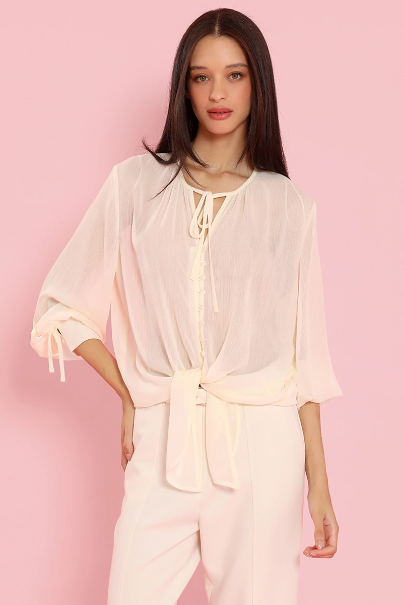 BLUSA MANGA LARGA MUJER LIOLA ROMÁNTICO - 3